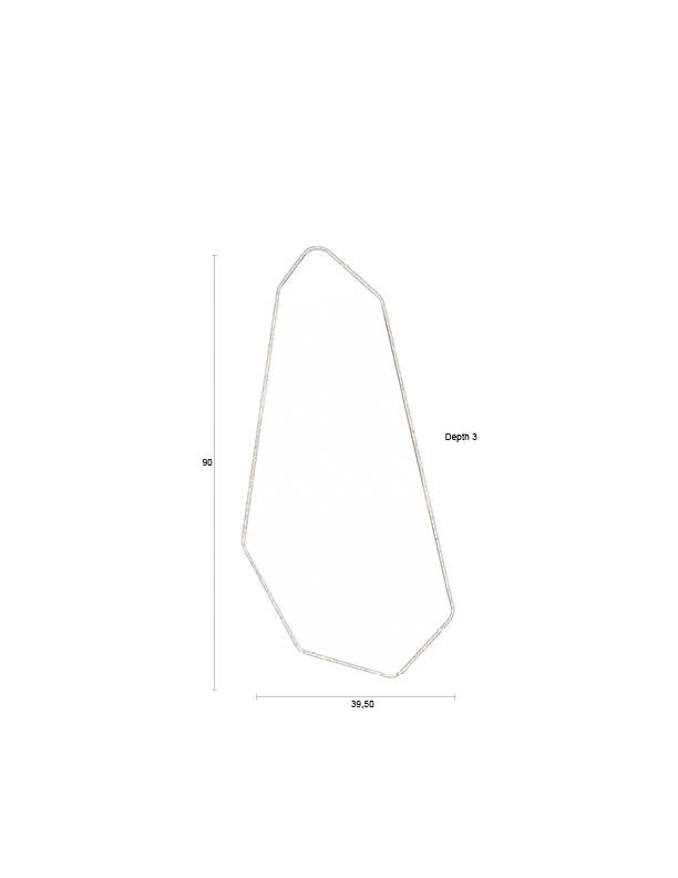 Basil Mirror in Braun präsentiert im Onlineshop von KAQTU Design AG. Wandspiegel ist von Dutchbone