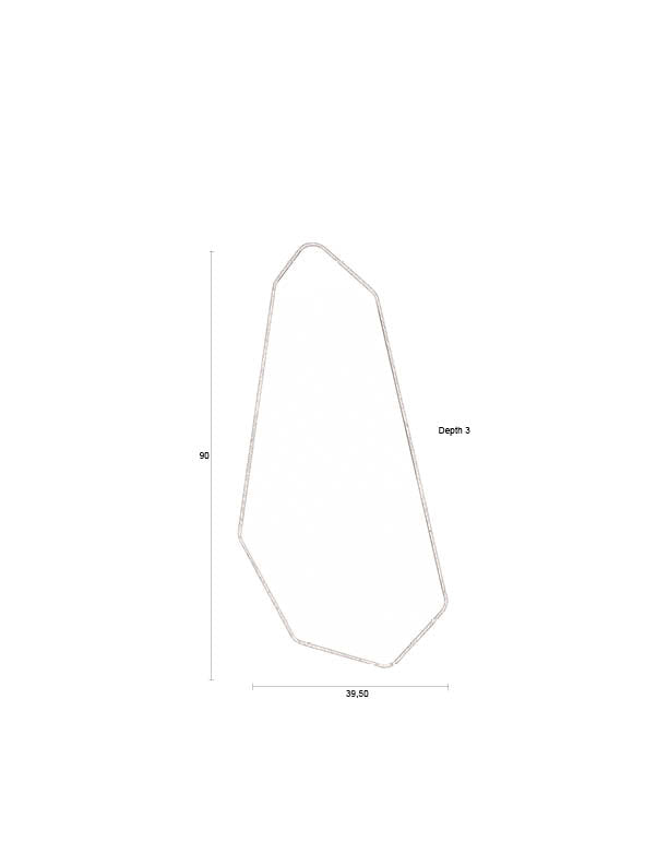 Basil Mirror in Braun präsentiert im Onlineshop von KAQTU Design AG. Wandspiegel ist von Dutchbone