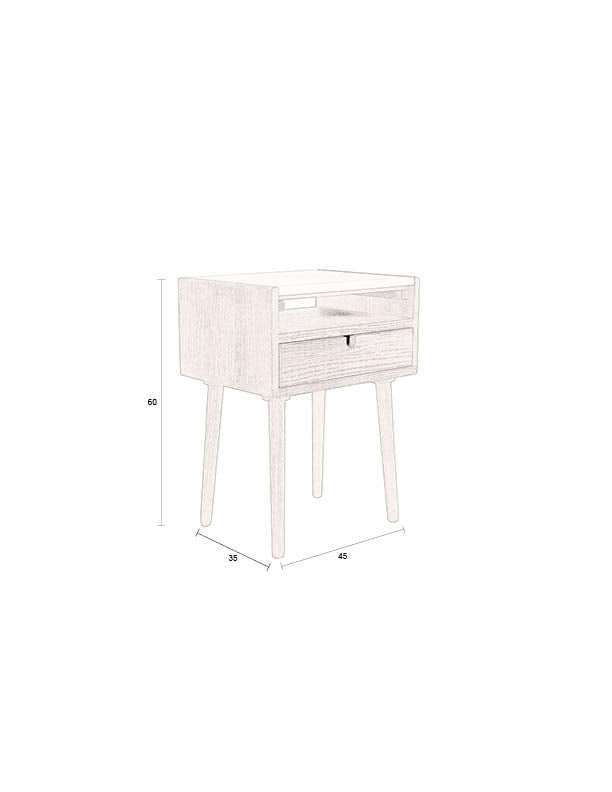 Beistelltisch/Nachttisch Arda in Beige präsentiert im Onlineshop von KAQTU Design AG. Beistelltisch ist von Dutchbone