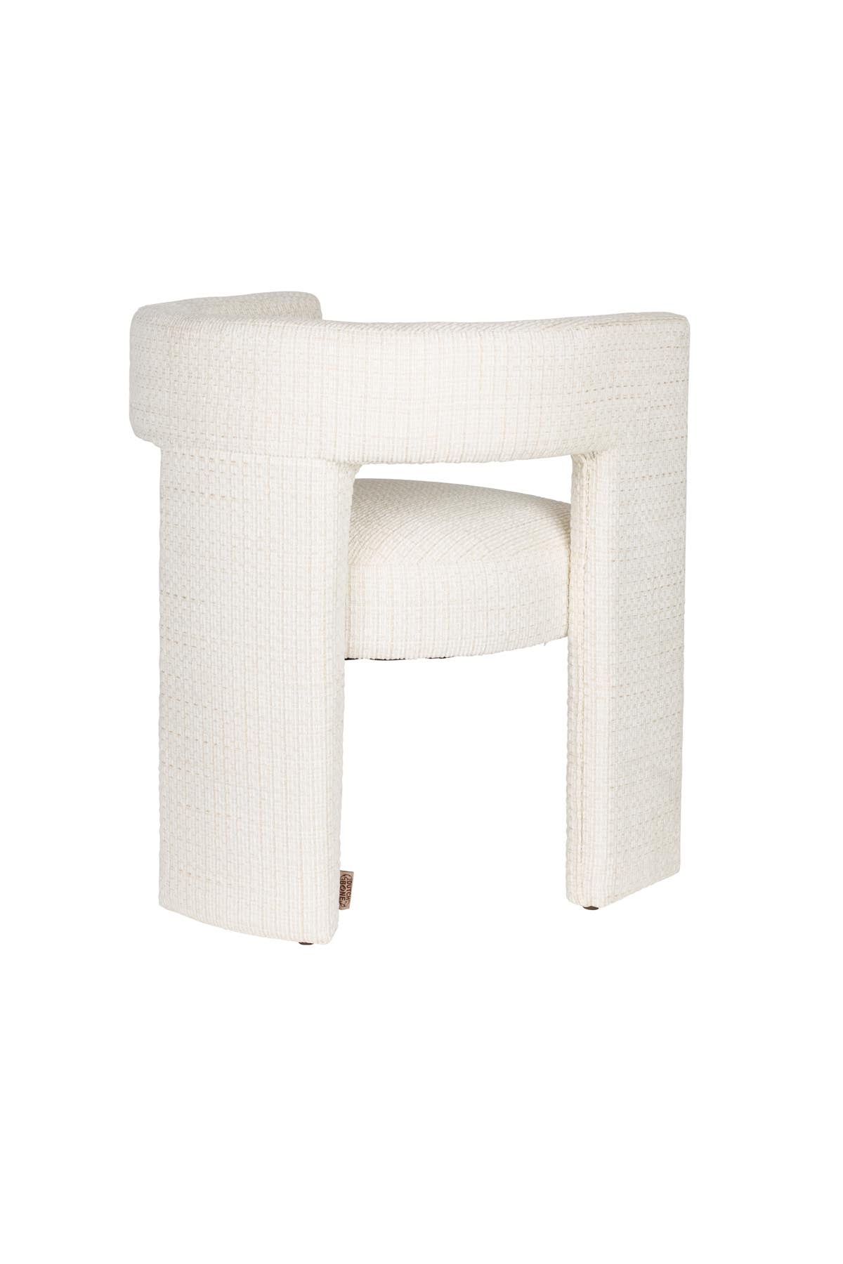 Medina Esszimmerstuhl in Off-White präsentiert im Onlineshop von KAQTU Design AG. Stuhl mit Armlehne ist von Dutchbone