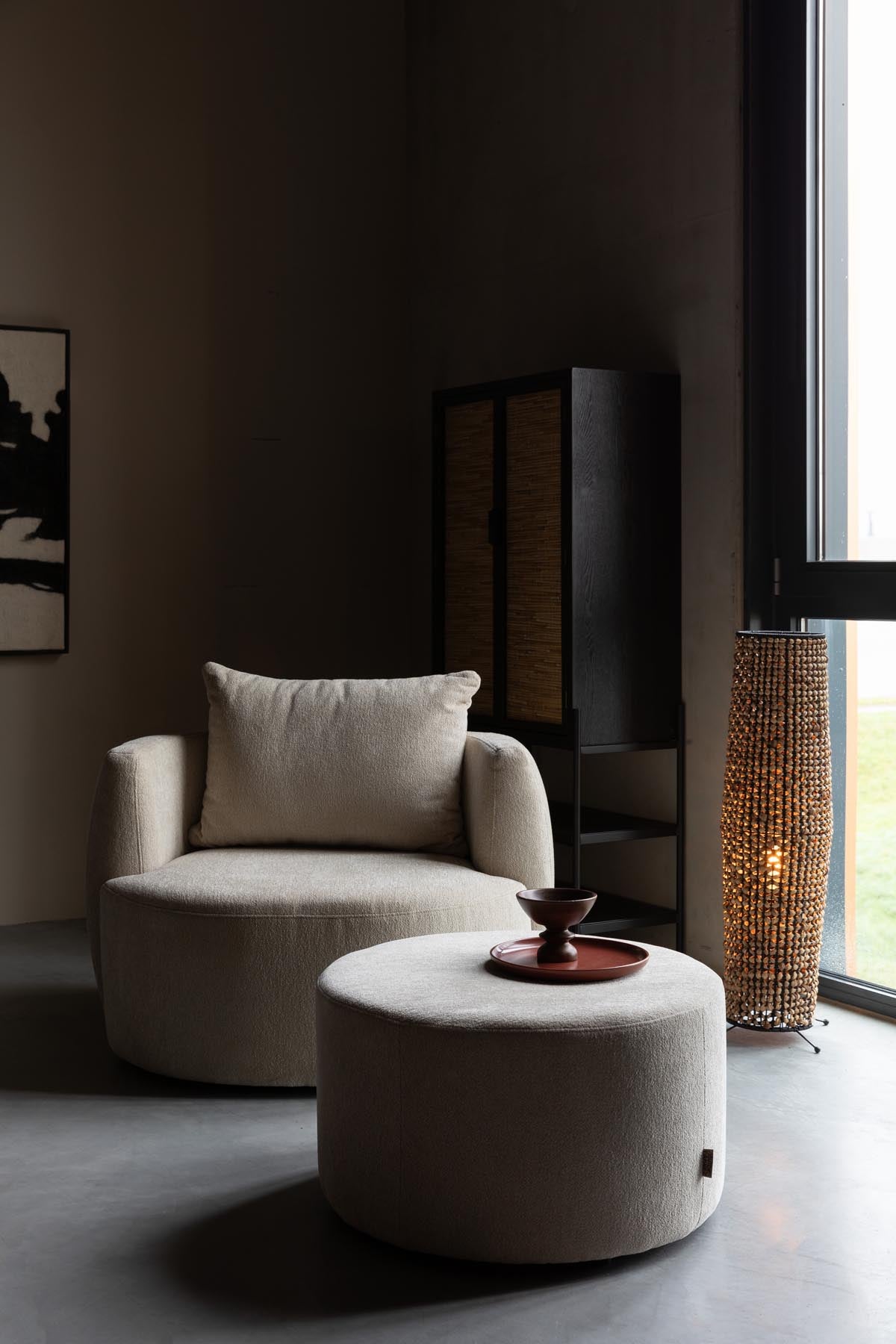 Rocca Pouf in Latte präsentiert im Onlineshop von KAQTU Design AG. Pouf ist von Dutchbone