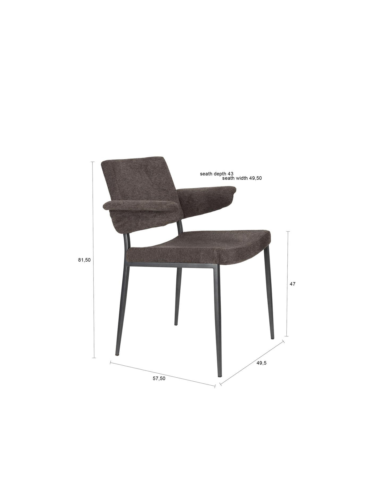 Sessel Portland in Grau präsentiert im Onlineshop von KAQTU Design AG. Sessel ist von Dutchbone