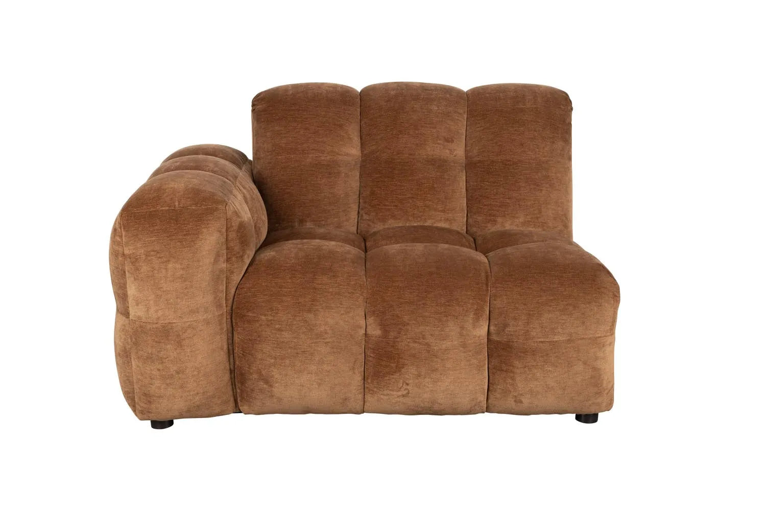 Sofa Element Hackman mit Arm links in Cognac präsentiert im Onlineshop von KAQTU Design AG. Modulares Sofa ist von Dutchbone