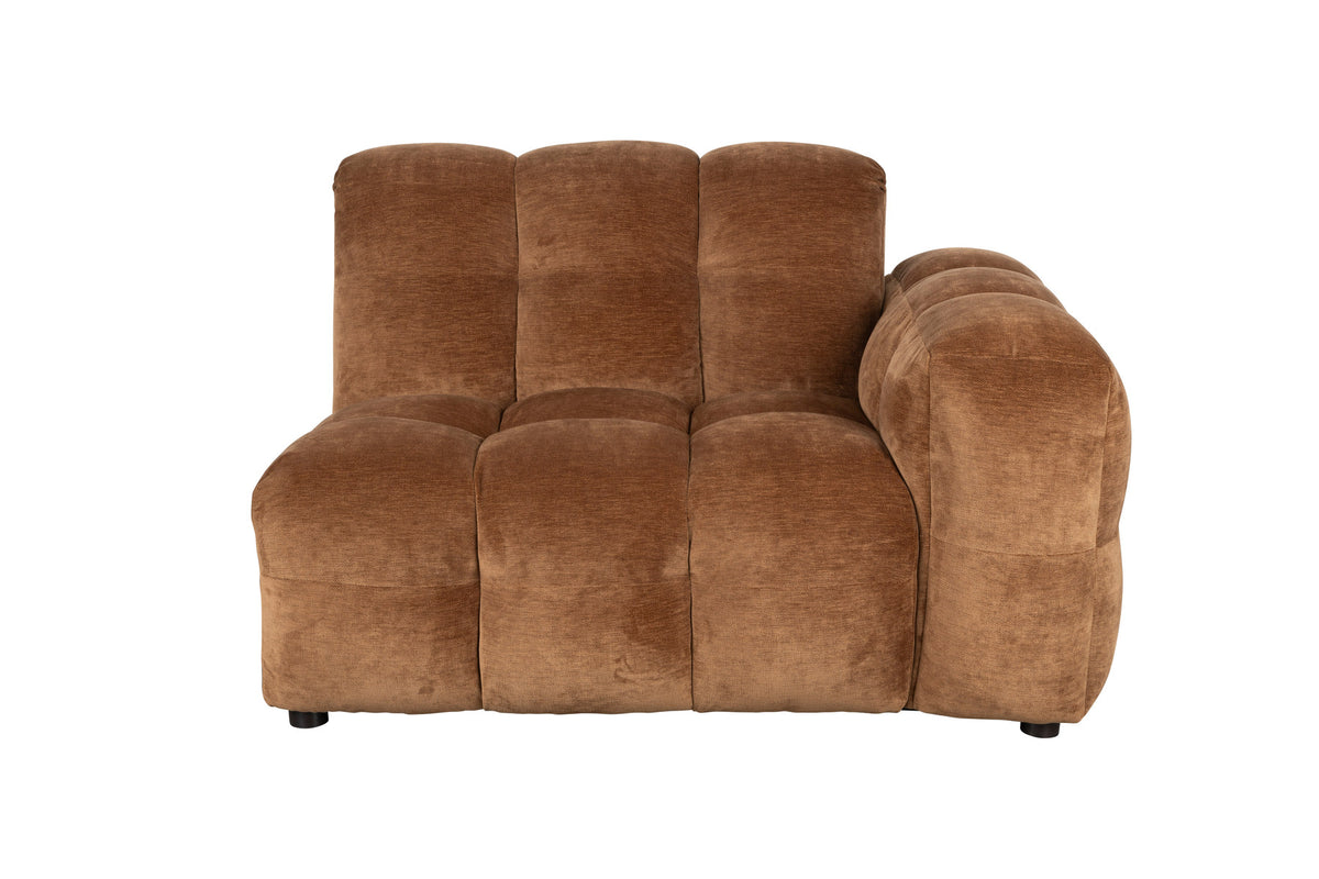 Sofa Element Hackman mit Arm rechts in Cognac präsentiert im Onlineshop von KAQTU Design AG. Modulares Sofa ist von Dutchbone
