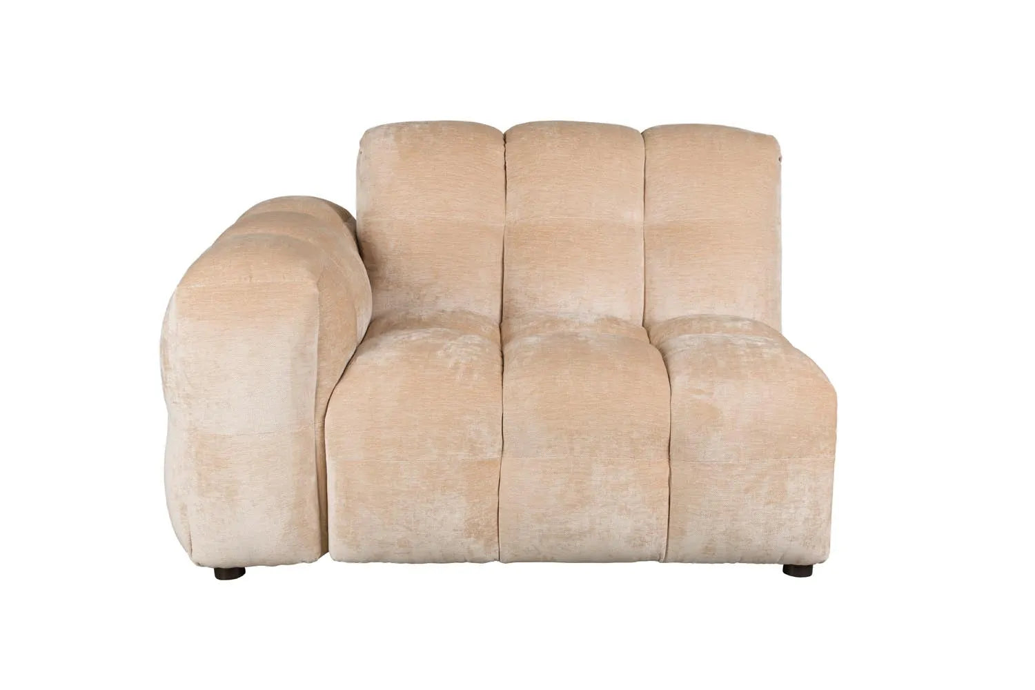 Sofa Element Hackman mit Arm links in Beige präsentiert im Onlineshop von KAQTU Design AG. Modulares Sofa ist von Dutchbone