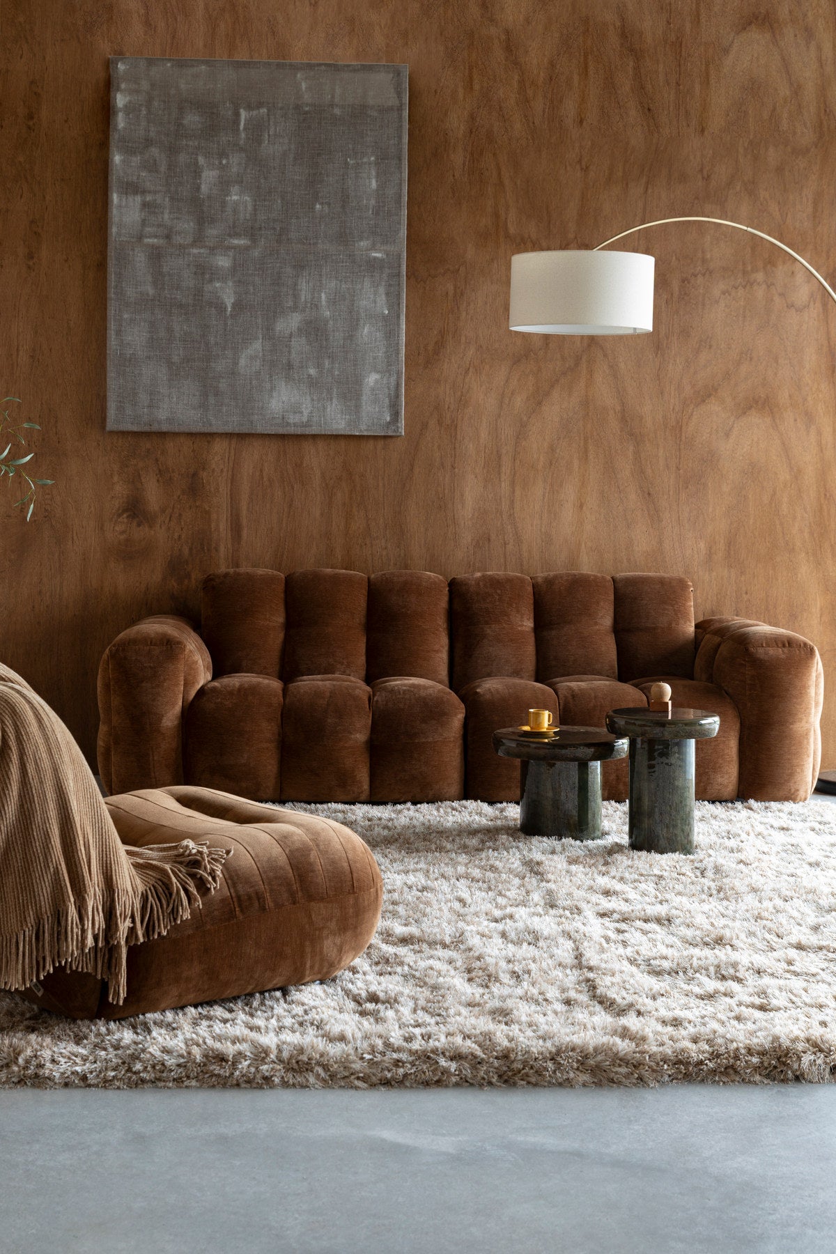 Sofa Hackman 3-Sitzer in Cognac präsentiert im Onlineshop von KAQTU Design AG. 3er Sofa ist von Dutchbone