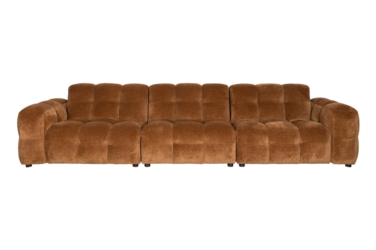 Sofa Hackman 4.5-Sitzer in Cognac präsentiert im Onlineshop von KAQTU Design AG. 4er Sofa ist von Dutchbone