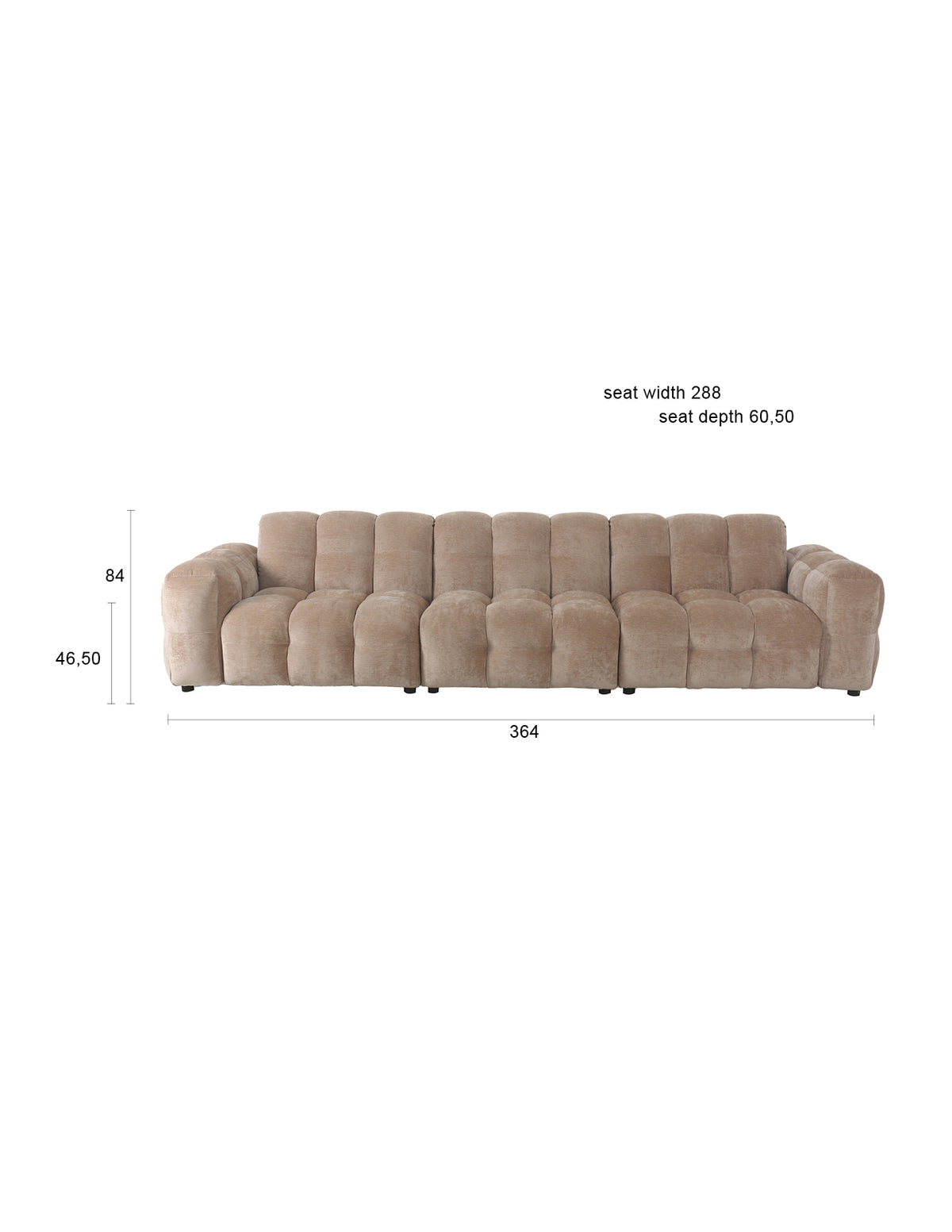 Sofa Hackman 4.5-Sitzer in Beige präsentiert im Onlineshop von KAQTU Design AG. 4er Sofa ist von Dutchbone