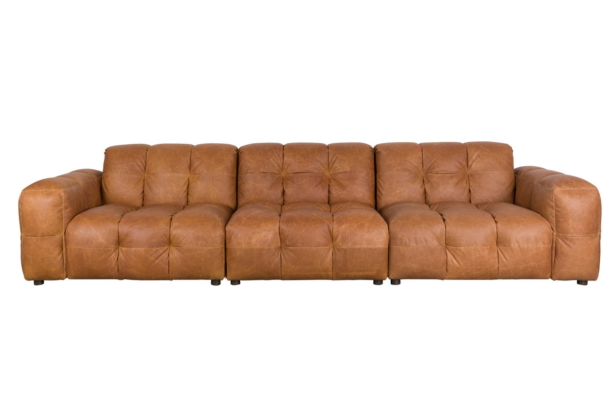 Sofa Hackman 4.5-Sitzer in Cognac präsentiert im Onlineshop von KAQTU Design AG. 4er Sofa ist von Dutchbone