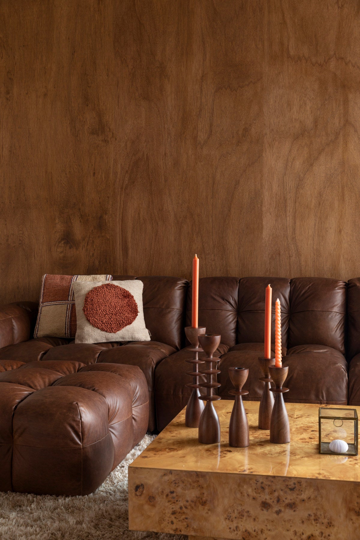 Sofa Hackman 4.5-Sitzer in Cognac präsentiert im Onlineshop von KAQTU Design AG. 4er Sofa ist von Dutchbone