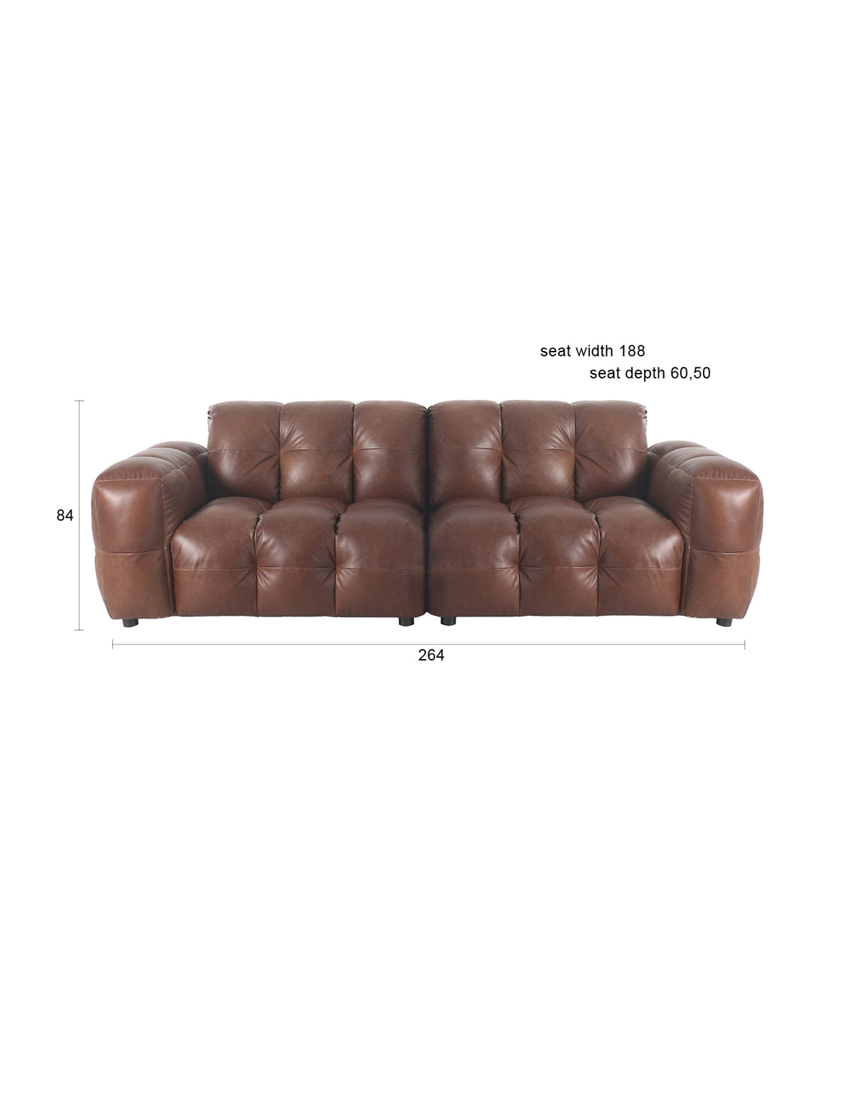 Sofa Hackman 3-Sitzer in Chocolate präsentiert im Onlineshop von KAQTU Design AG. 3er Sofa ist von Dutchbone