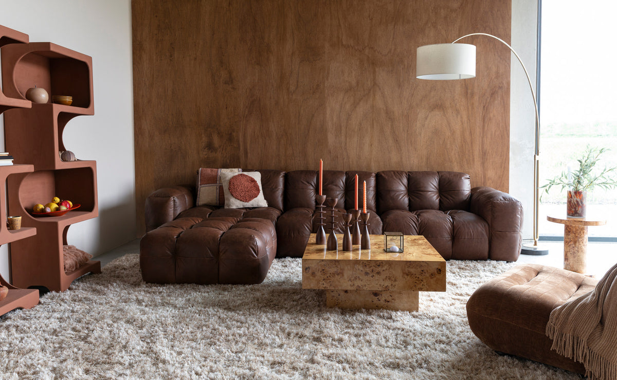 Sofa Hackman 4.5-Sitzer in Chocolate präsentiert im Onlineshop von KAQTU Design AG. 4er Sofa ist von Dutchbone