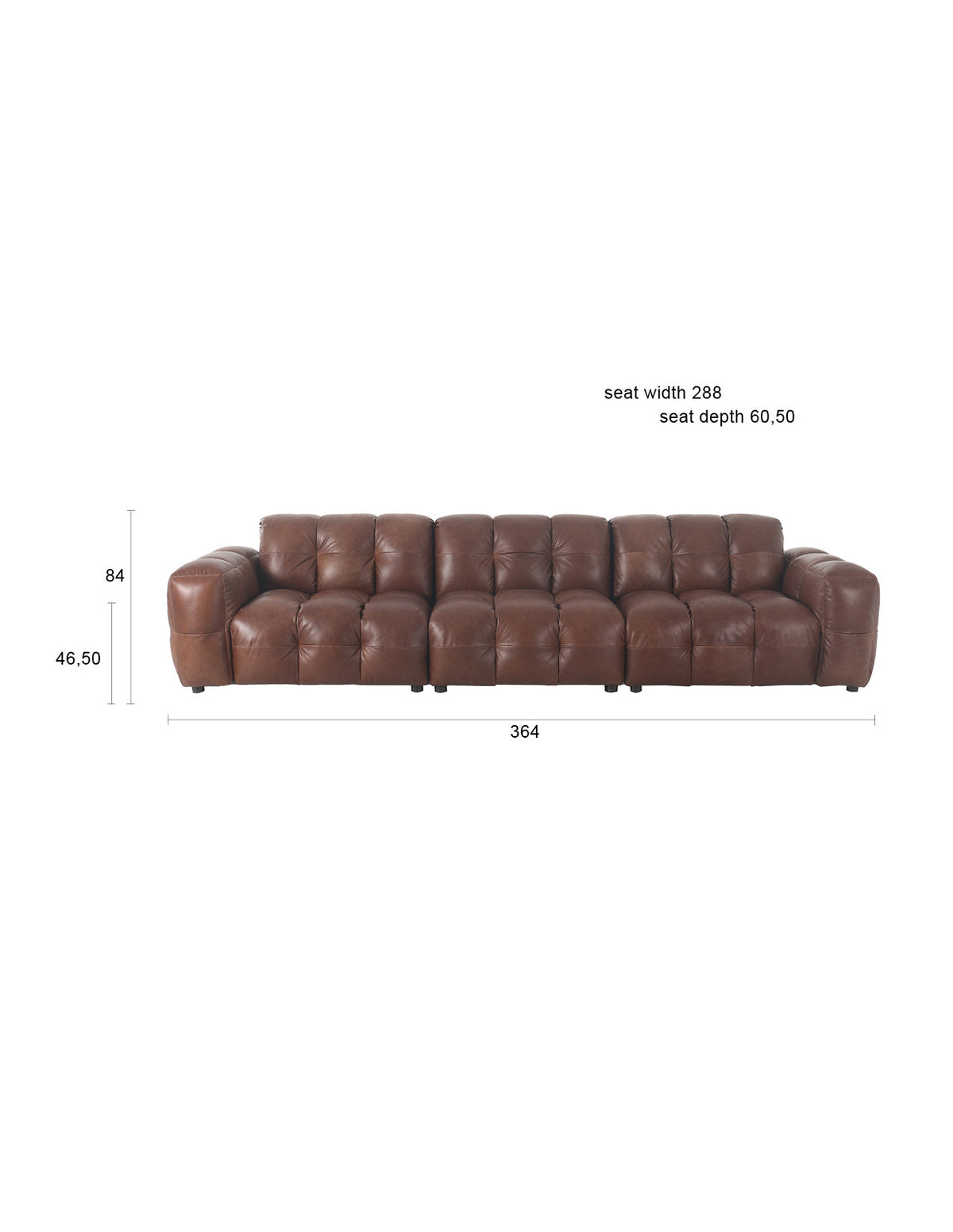 Sofa Hackman 4.5-Sitzer in Chocolate präsentiert im Onlineshop von KAQTU Design AG. 4er Sofa ist von Dutchbone
