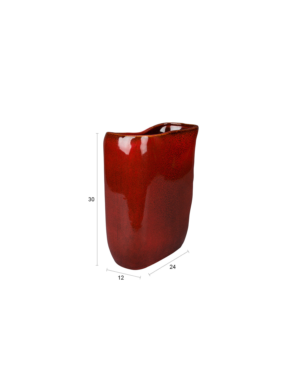 Vase Edna M in Rot präsentiert im Onlineshop von KAQTU Design AG. Vase ist von Dutchbone