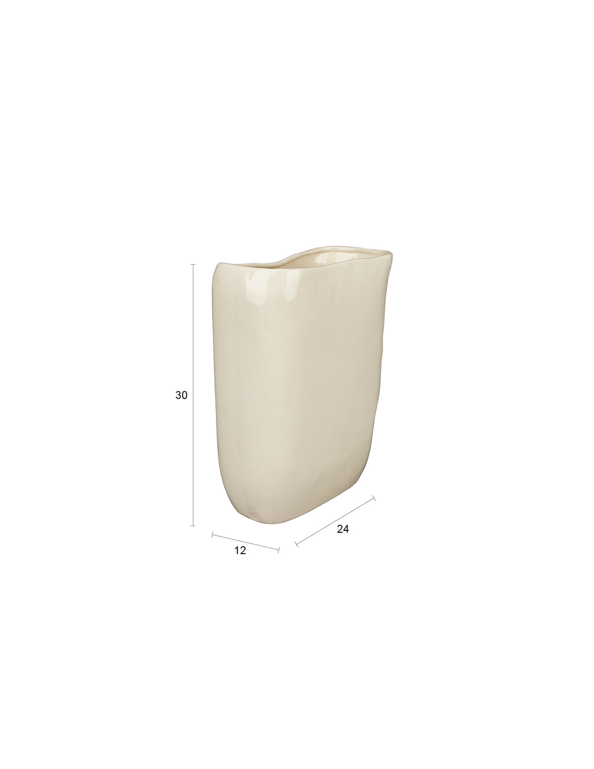 Vase Edna M in Beige präsentiert im Onlineshop von KAQTU Design AG. Vase ist von Dutchbone