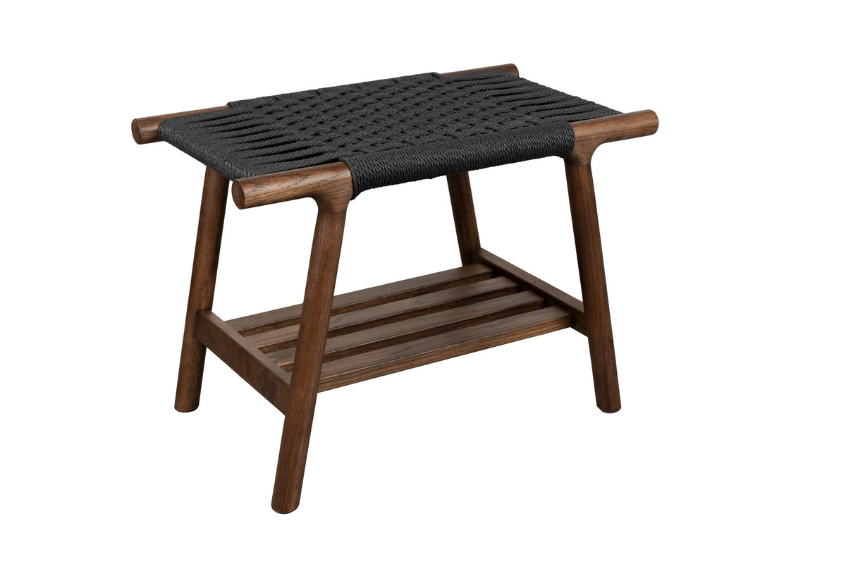 Hocker Kintaro in Walnuss präsentiert im Onlineshop von KAQTU Design AG. Hocker ist von Dutchbone