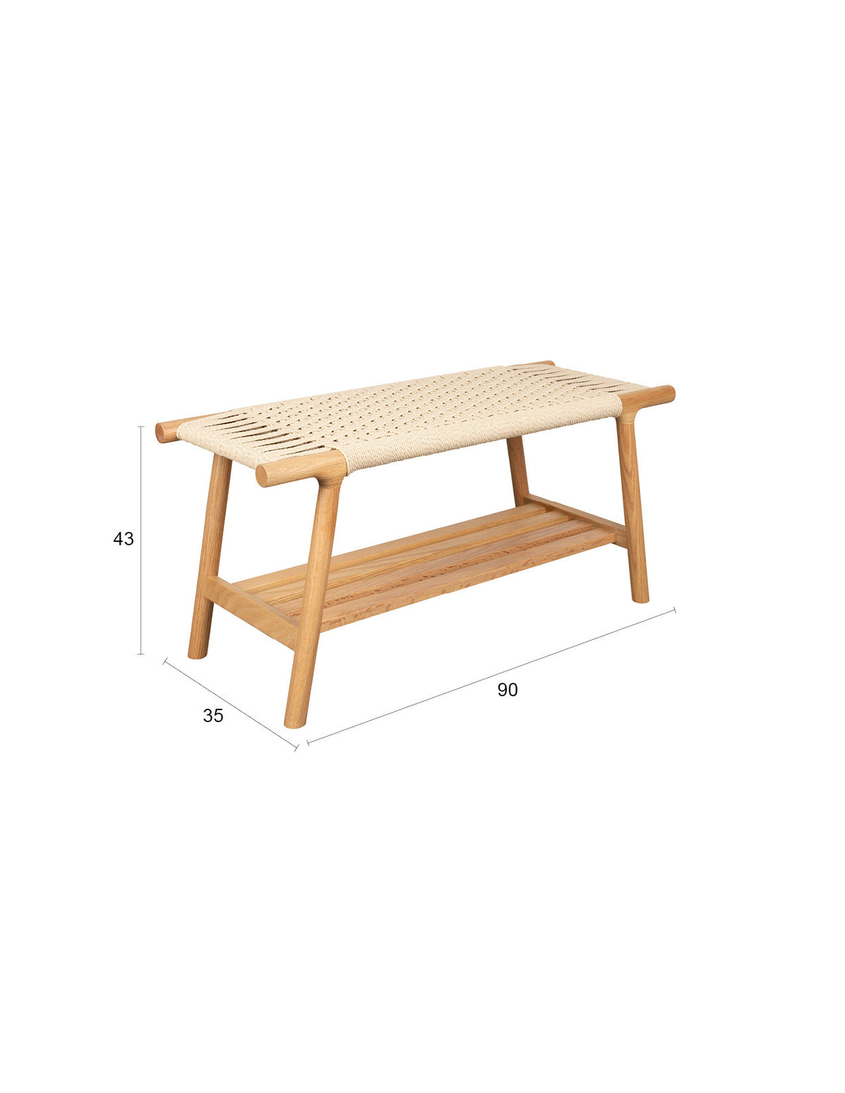 Bank Kintaro in Natural präsentiert im Onlineshop von KAQTU Design AG. Bank ist von Dutchbone