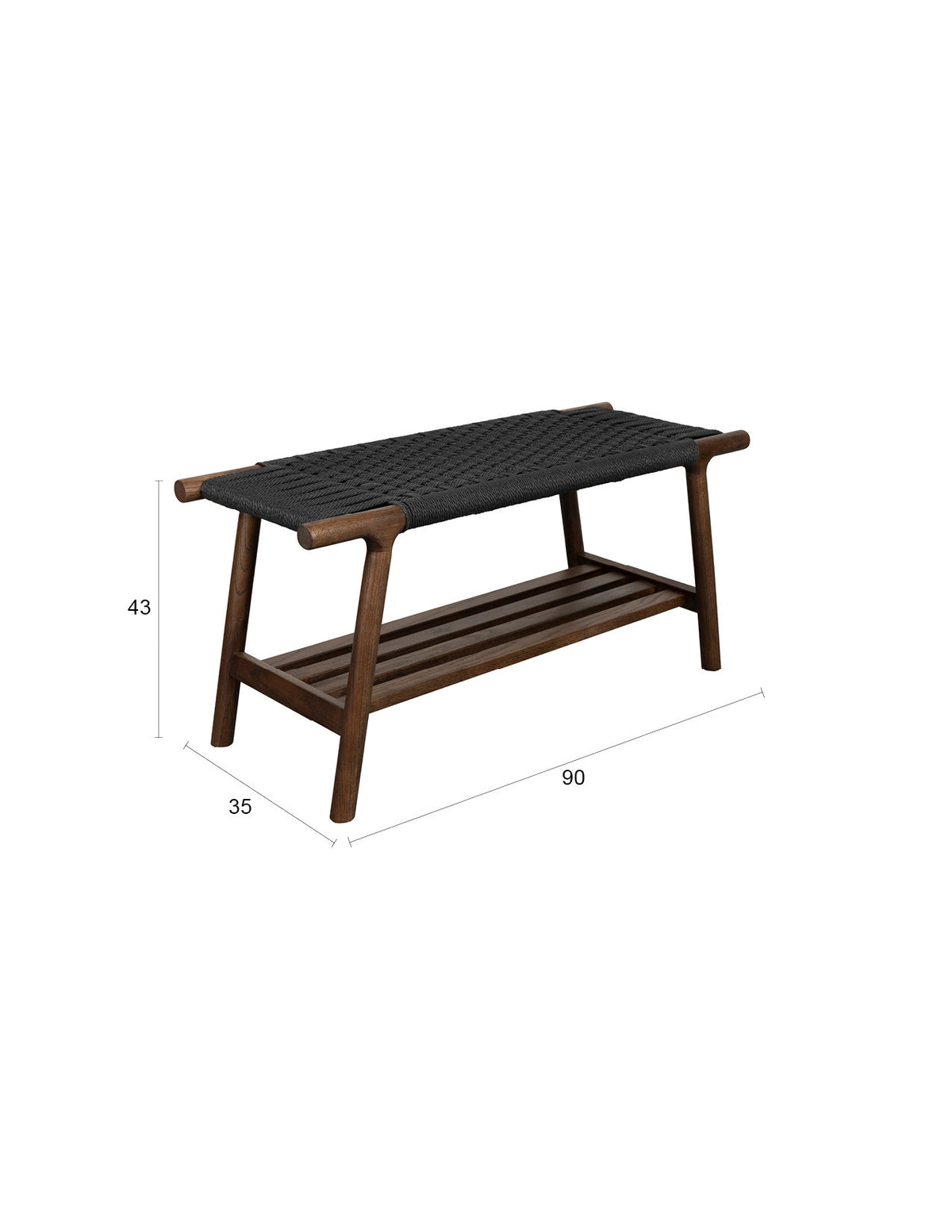 Bank Kintaro in Walnuss präsentiert im Onlineshop von KAQTU Design AG. Bank ist von Dutchbone