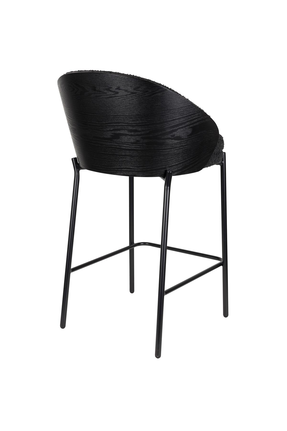 Barstuhl Rodin Bouclé Black in Schwarz präsentiert im Onlineshop von KAQTU Design AG. Barstuhl ist von Dutchbone