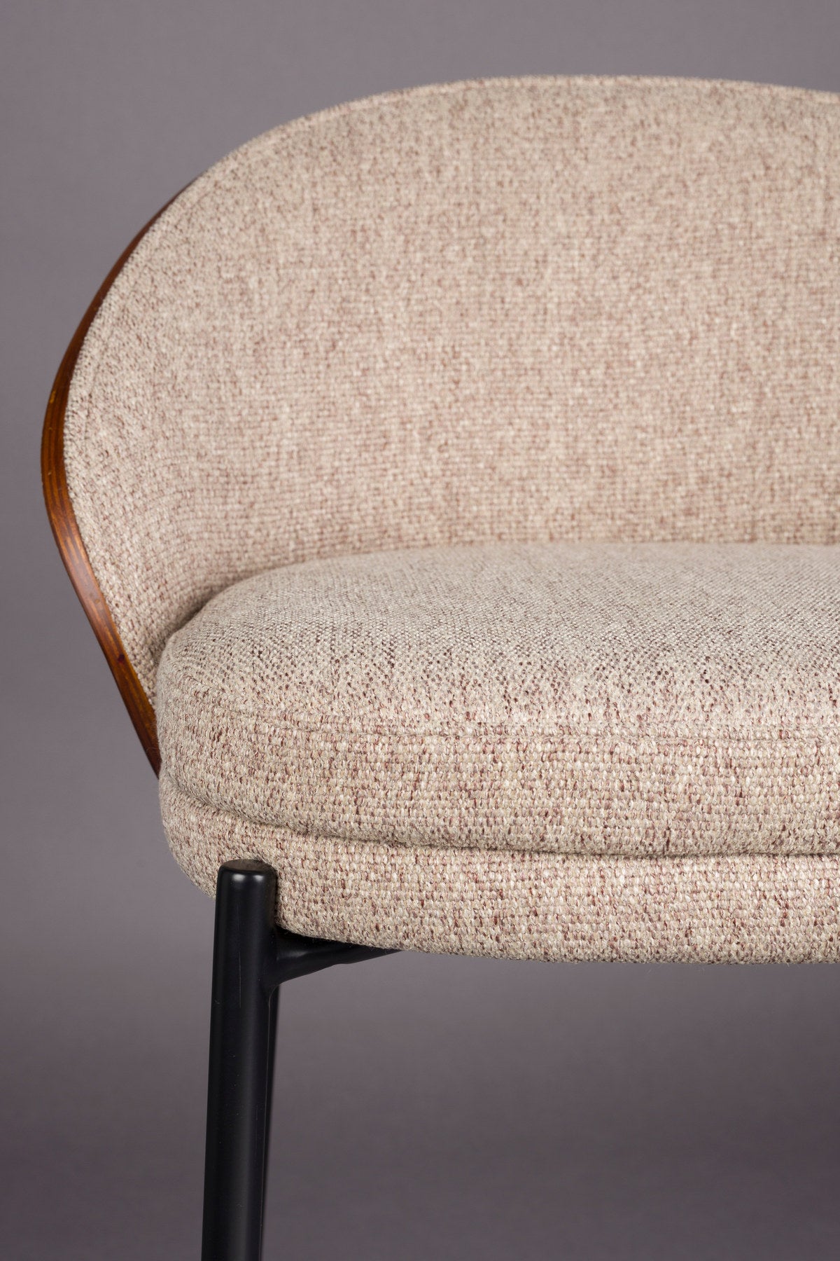 Barstuhl Rodin Beige in Schwarz präsentiert im Onlineshop von KAQTU Design AG. Barstuhl ist von Dutchbone
