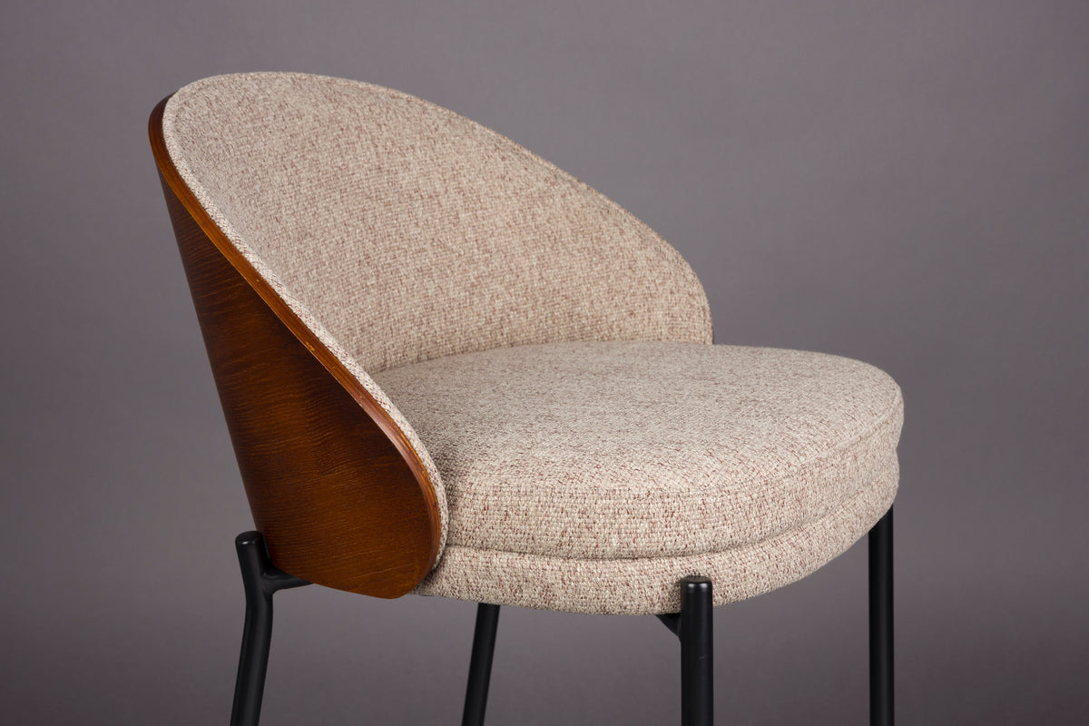 Barstuhl Rodin Beige in Schwarz präsentiert im Onlineshop von KAQTU Design AG. Barstuhl ist von Dutchbone