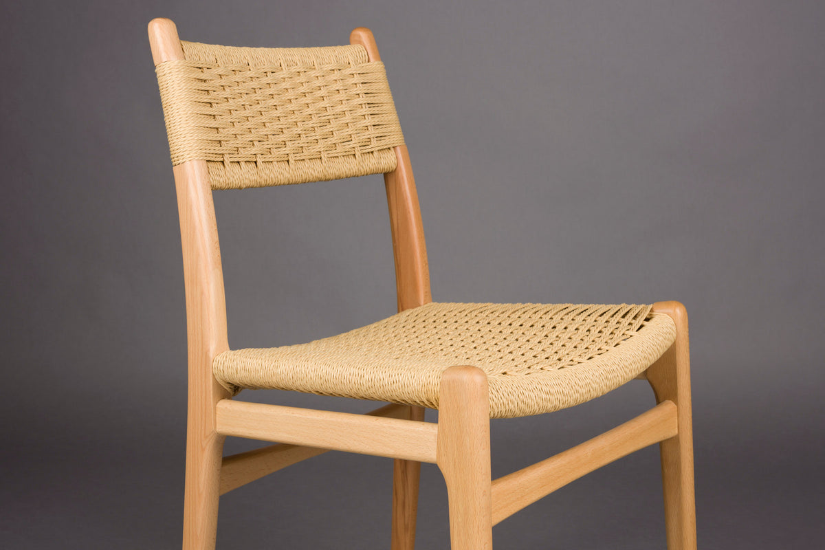 Stuhl Cecile Natural in Beige präsentiert im Onlineshop von KAQTU Design AG. Stuhl ist von Dutchbone