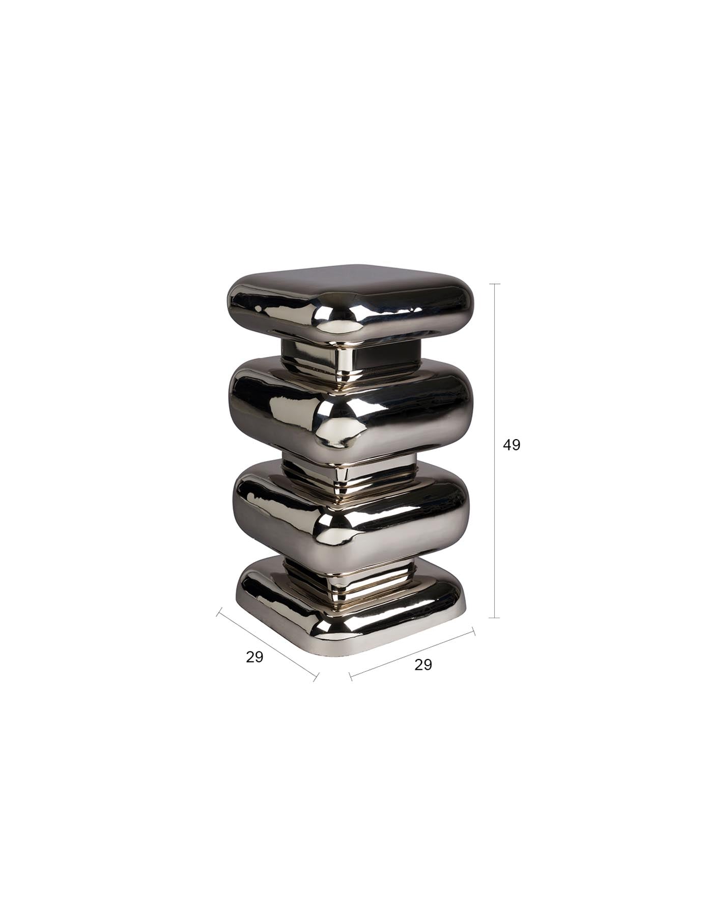 Hocker Stubby in Silver präsentiert im Onlineshop von KAQTU Design AG. Hocker ist von Dutchbone