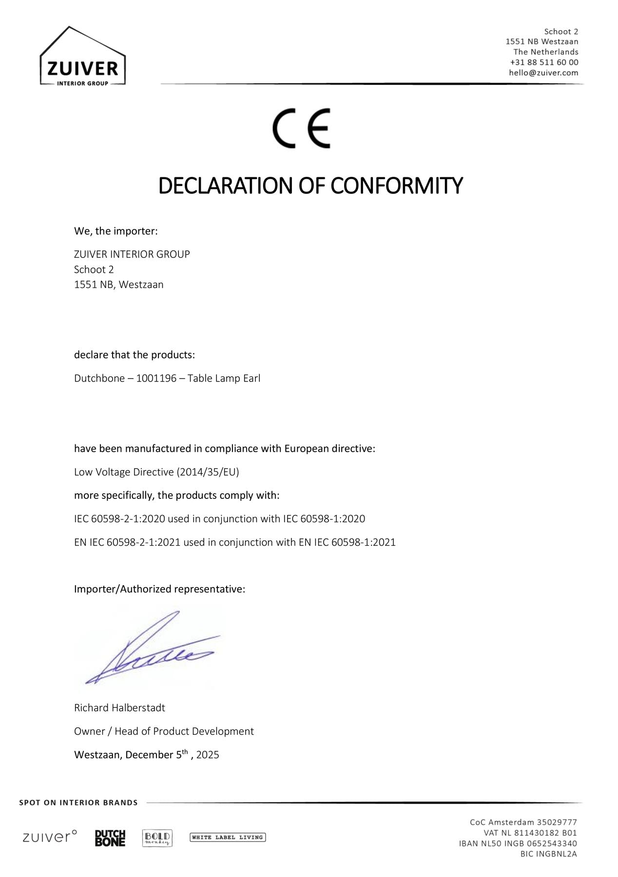 Tischleuchte Earl in Multi-color präsentiert im Onlineshop von KAQTU Design AG. Tischleuchte ist von Dutchbone