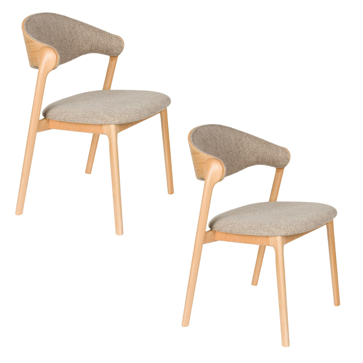 Stuhl Babington in Beige präsentiert im Onlineshop von KAQTU Design AG. Stuhl ist von Dutchbone