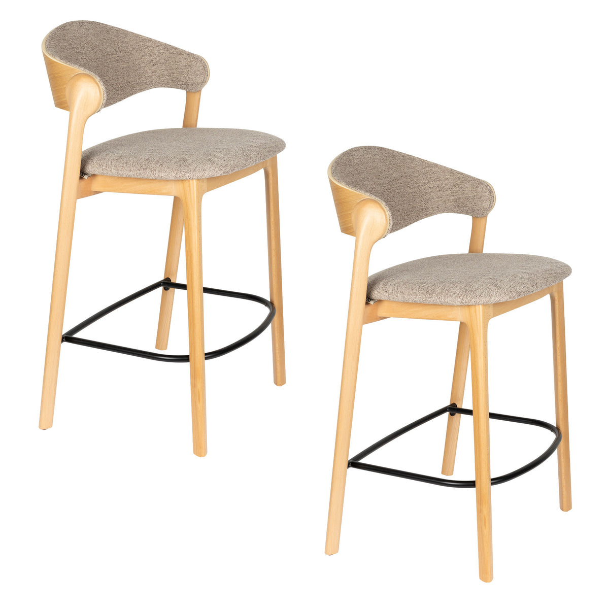 Barhocker Babington in Beige präsentiert im Onlineshop von KAQTU Design AG. Barhocker ist von Dutchbone