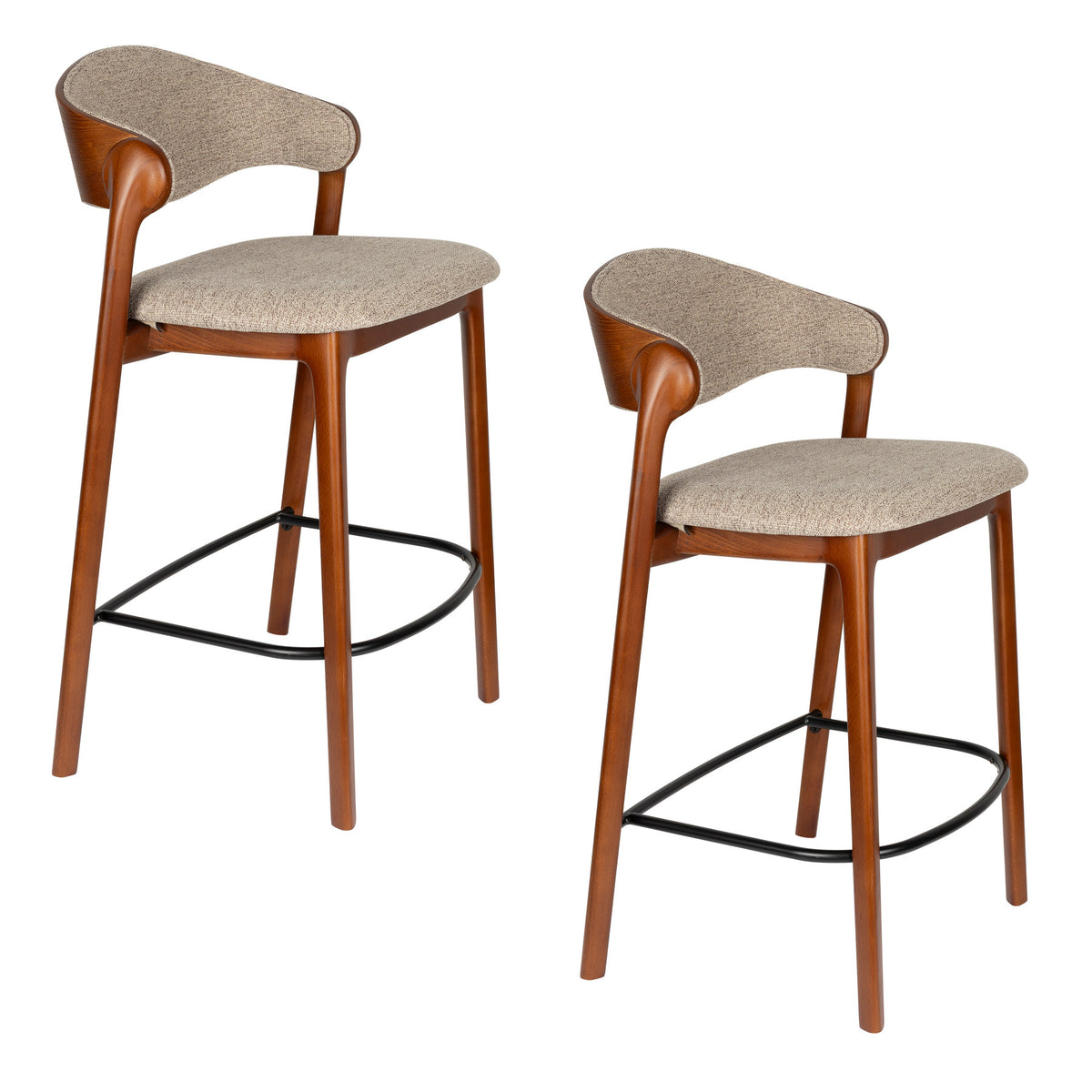 Barhocker Babington in Brown präsentiert im Onlineshop von KAQTU Design AG. Barhocker ist von Dutchbone
