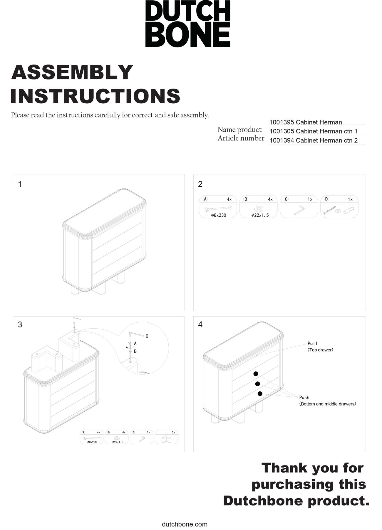 Cabinet Herman in  präsentiert im Onlineshop von KAQTU Design AG. Cabinet ist von Dutchbone