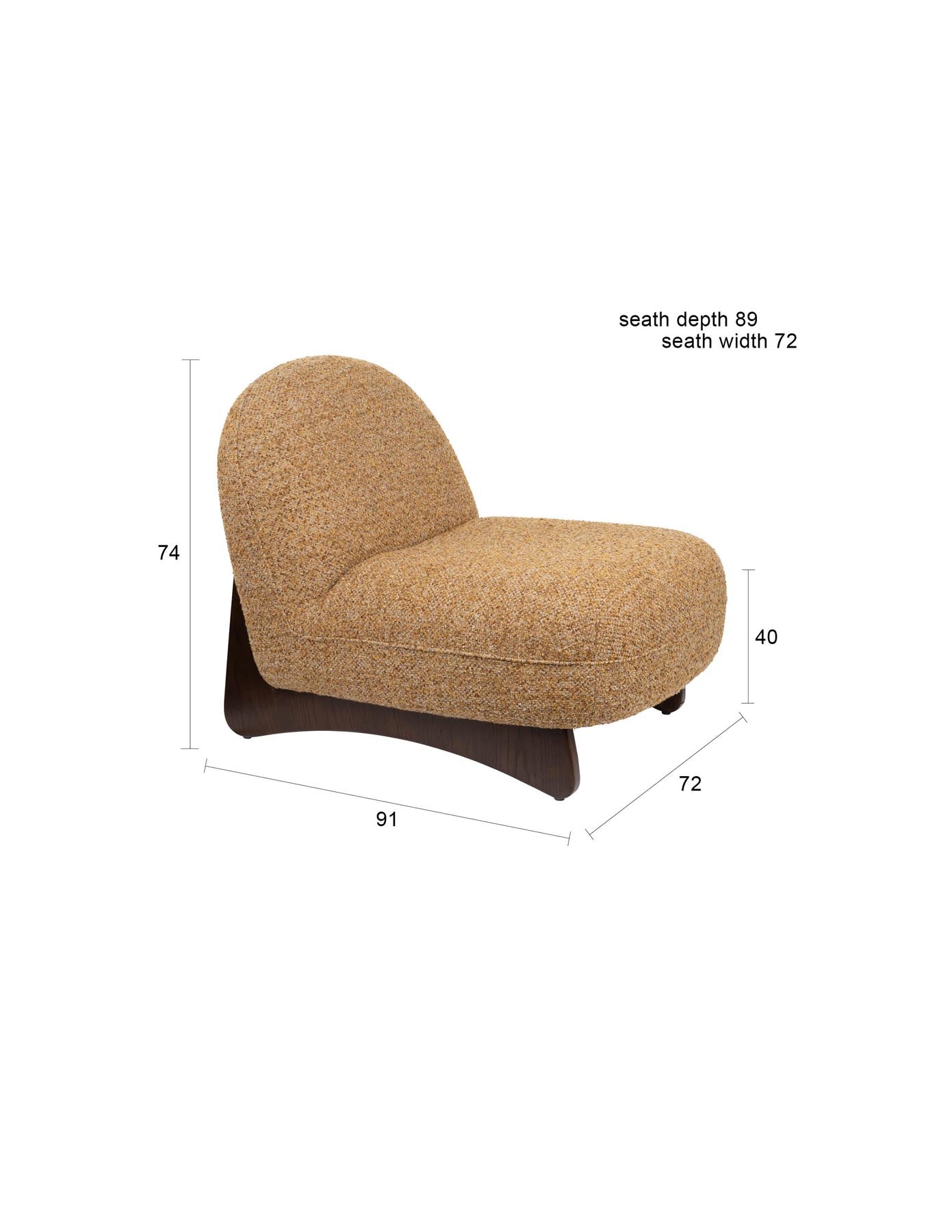 Sessel Loom in Braun präsentiert im Onlineshop von KAQTU Design AG. Sessel ist von Dutchbone