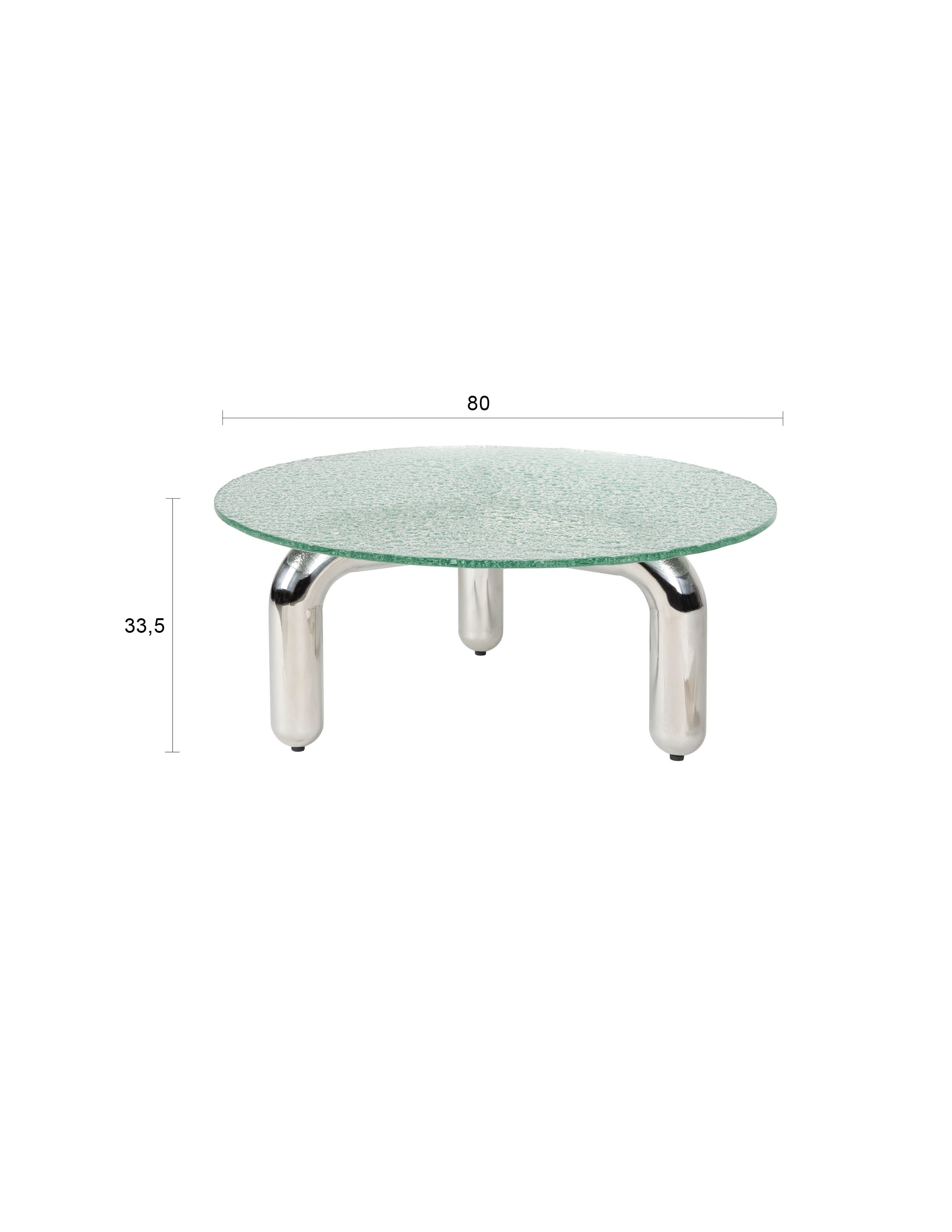 Kaffeetisch Marly in Silber präsentiert im Onlineshop von KAQTU Design AG. Couchtisch ist von Dutchbone