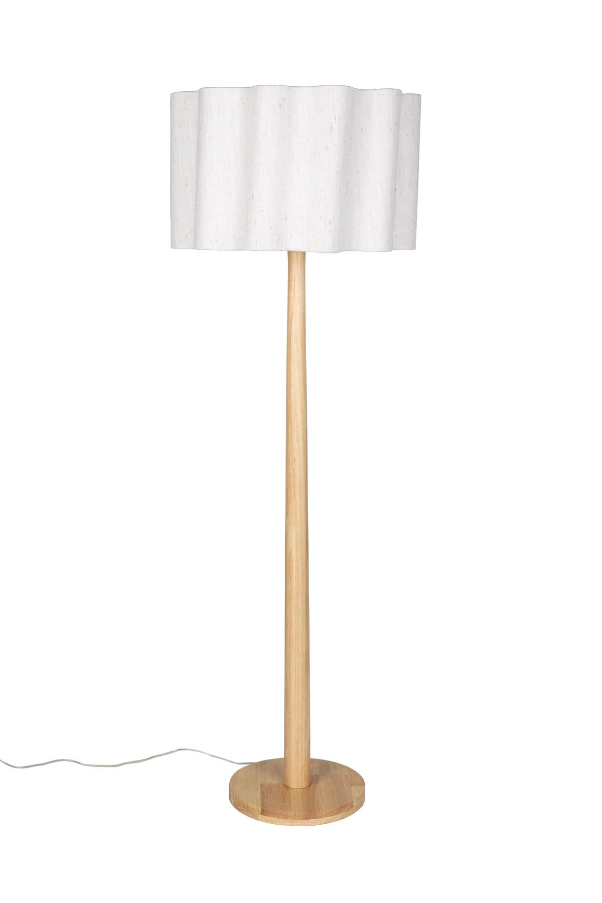 Stehlampe Scallop in Natürlich präsentiert im Onlineshop von KAQTU Design AG. Stehleuchte ist von Dutchbone