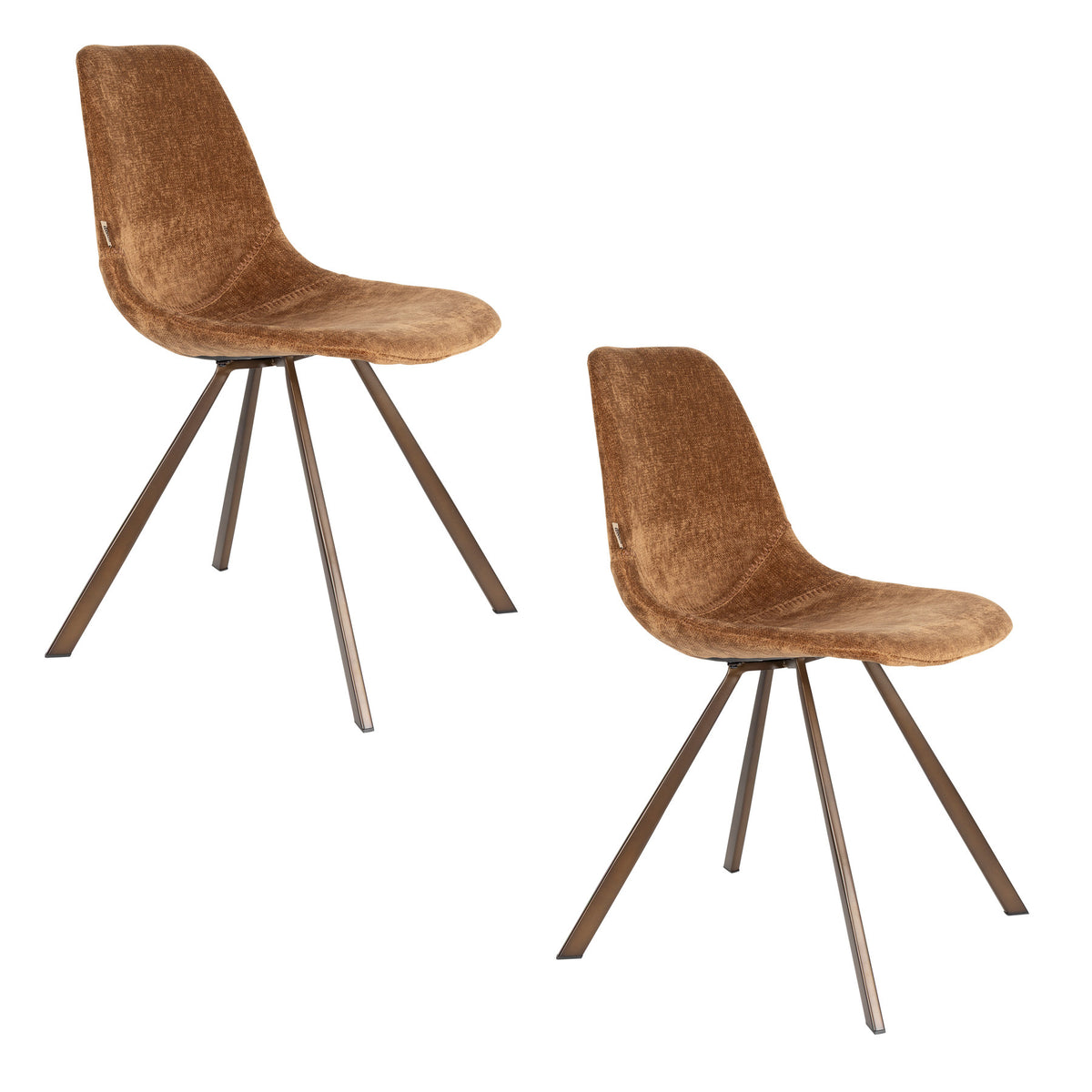 Stuhl Franky in Cognac präsentiert im Onlineshop von KAQTU Design AG. Stuhl ist von Dutchbone