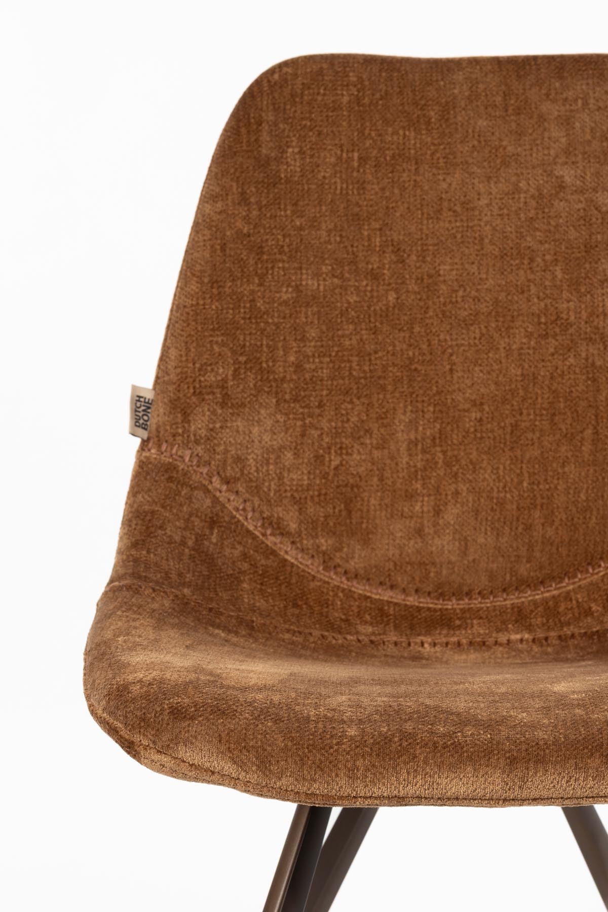 Stuhl Franky in Cognac präsentiert im Onlineshop von KAQTU Design AG. Stuhl ist von Dutchbone