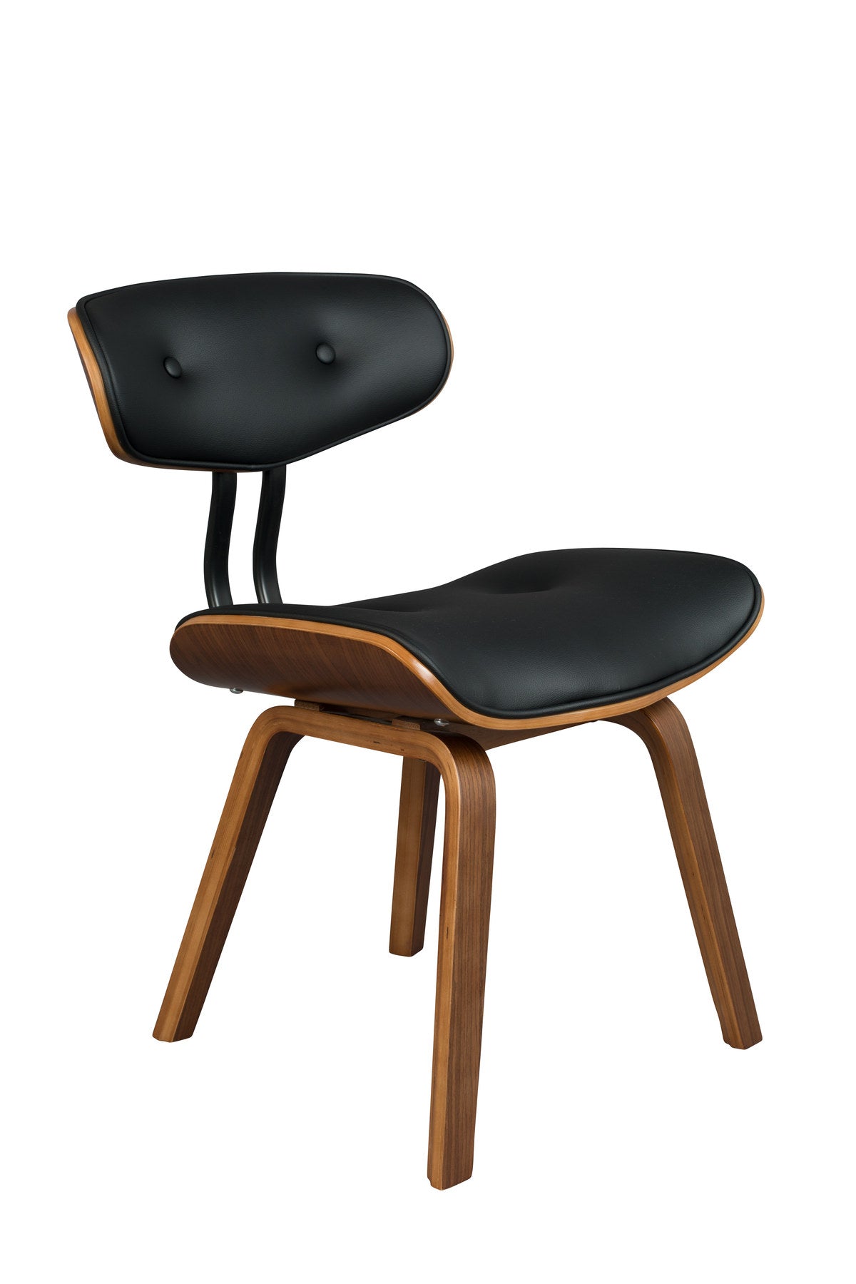 Stuhl Blackwood in Schwarz/Walnuss präsentiert im Onlineshop von KAQTU Design AG. Stuhl ist von Dutchbone