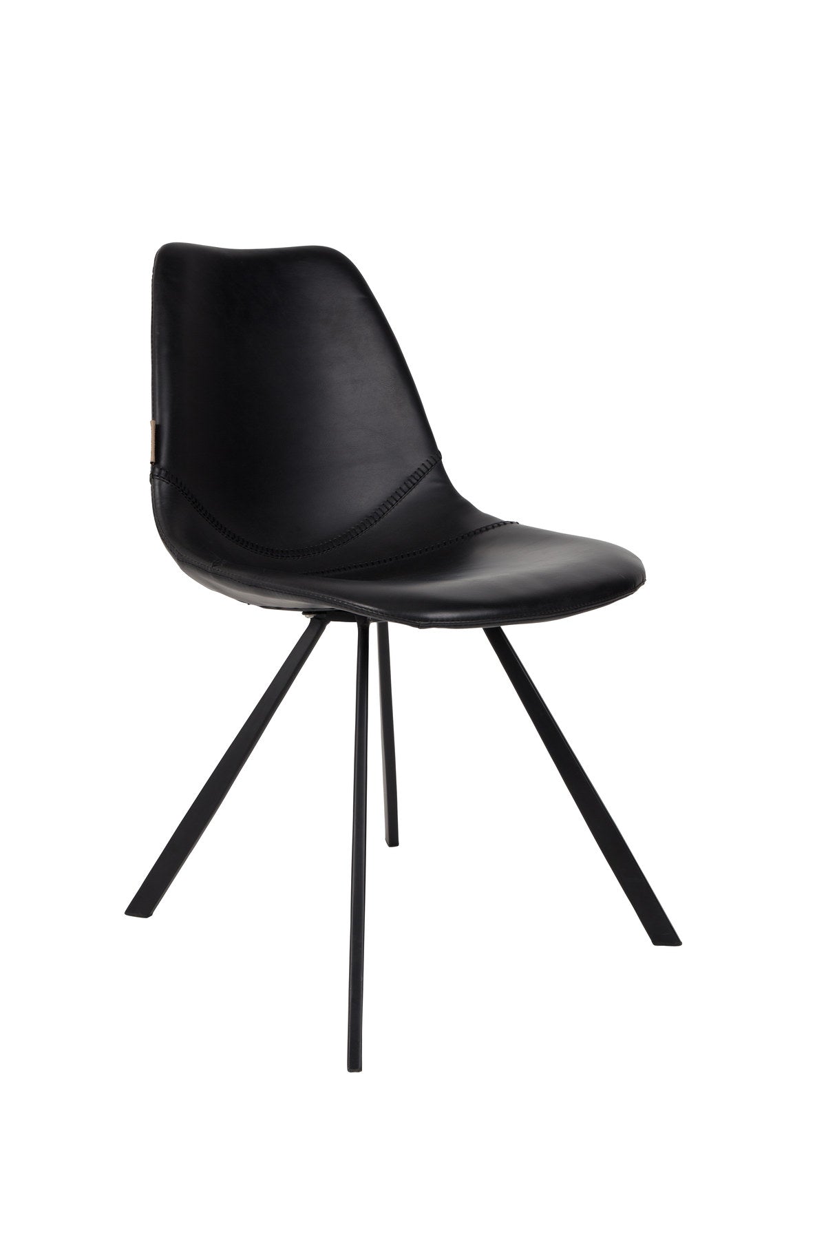 Stuhl Franky in Schwarz / Kunstleder präsentiert im Onlineshop von KAQTU Design AG. Stuhl ist von Dutchbone