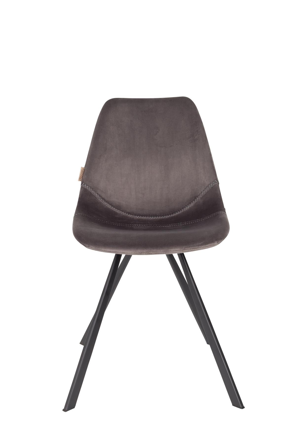 Stuhl Franky Velvet in Grau präsentiert im Onlineshop von KAQTU Design AG. Stuhl ist von Dutchbone