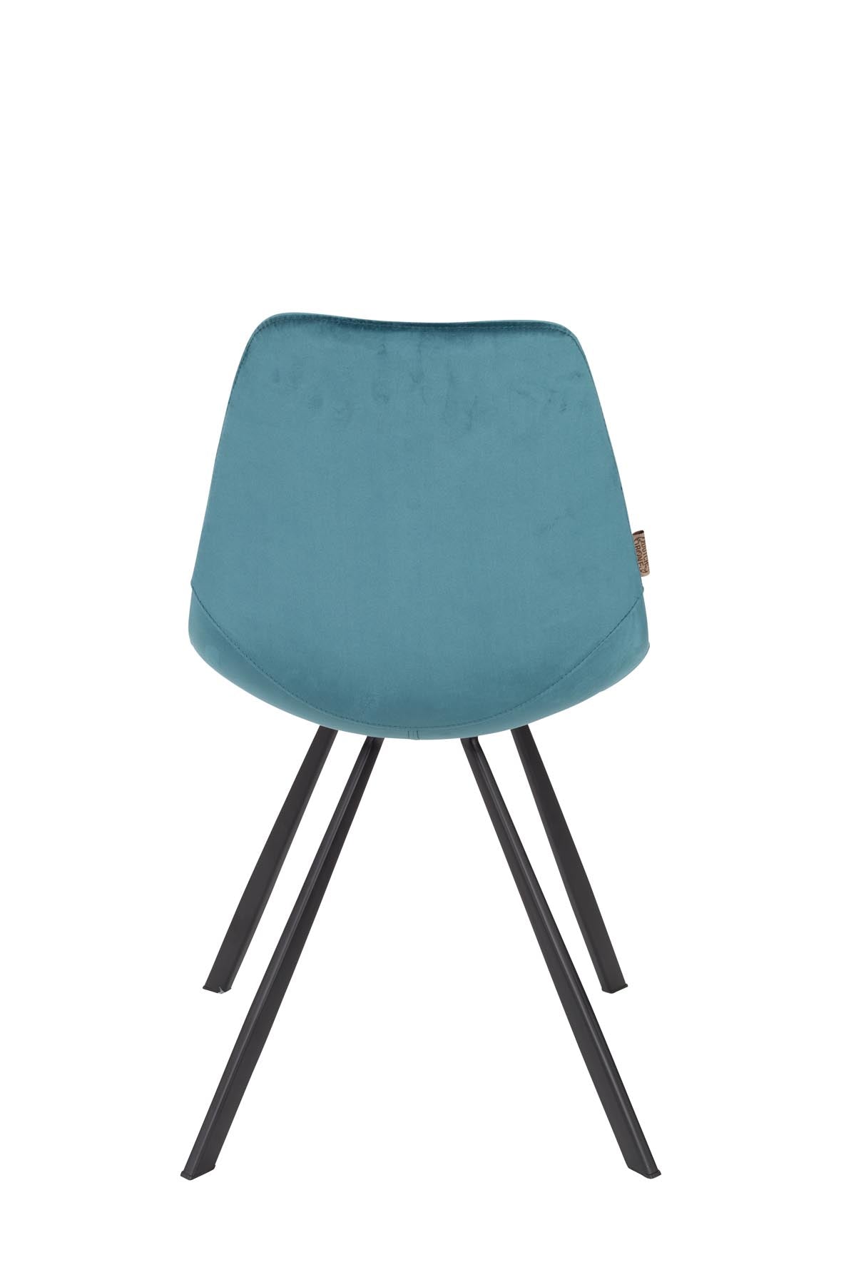 Stuhl Franky Velvet in Petrol präsentiert im Onlineshop von KAQTU Design AG. Stuhl ist von Dutchbone