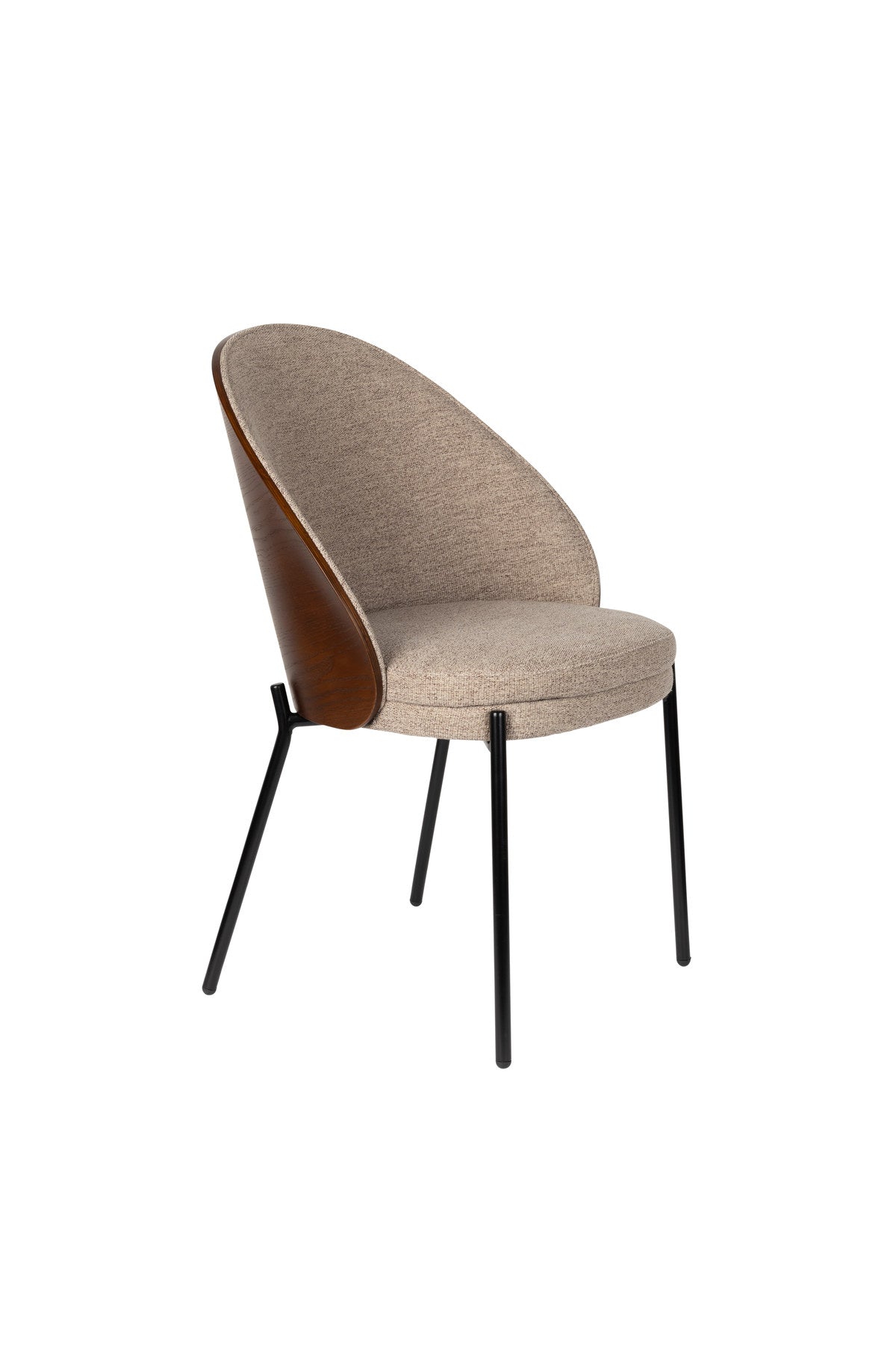 Stuhl Rodin in Beige / Schwarz präsentiert im Onlineshop von KAQTU Design AG. Schalenstuhl ist von Dutchbone