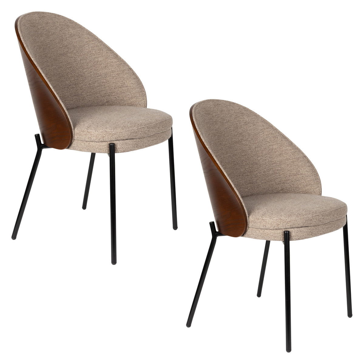 Stuhl Rodin in Beige / Schwarz präsentiert im Onlineshop von KAQTU Design AG. Schalenstuhl ist von Dutchbone