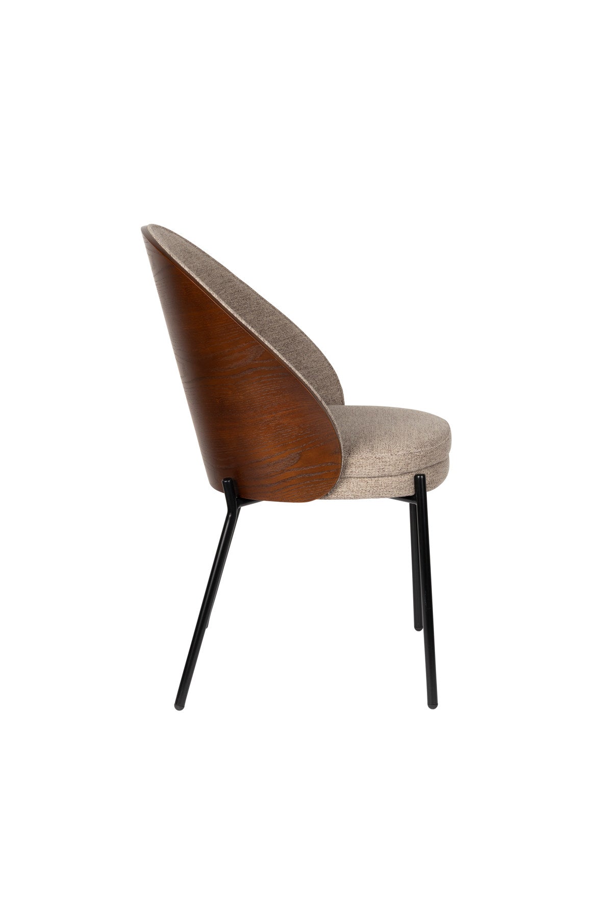 Stuhl Rodin in Beige / Schwarz präsentiert im Onlineshop von KAQTU Design AG. Schalenstuhl ist von Dutchbone