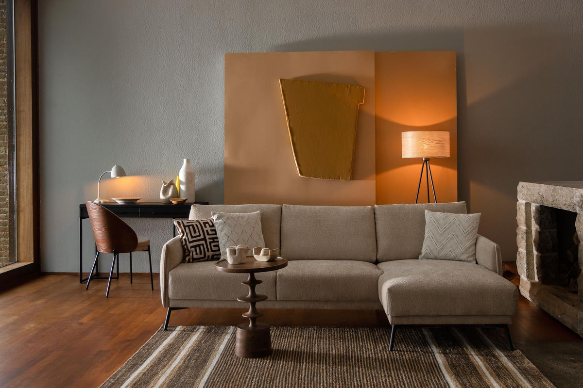 Stuhl Rodin in Beige / Schwarz präsentiert im Onlineshop von KAQTU Design AG. Schalenstuhl ist von Dutchbone