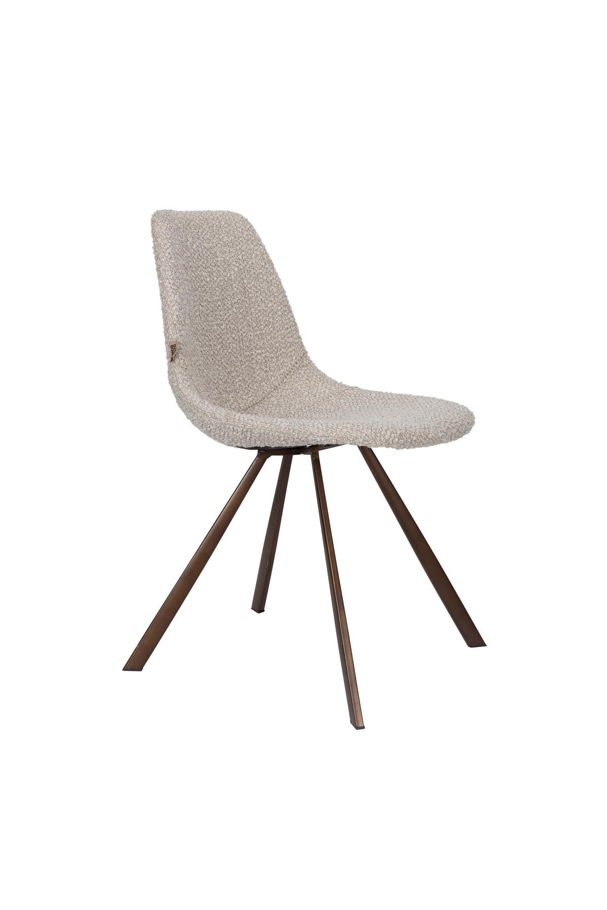 Franky Stuhl Bouclé in Schwarz präsentiert im Onlineshop von KAQTU Design AG. Stuhl ist von Dutchbone