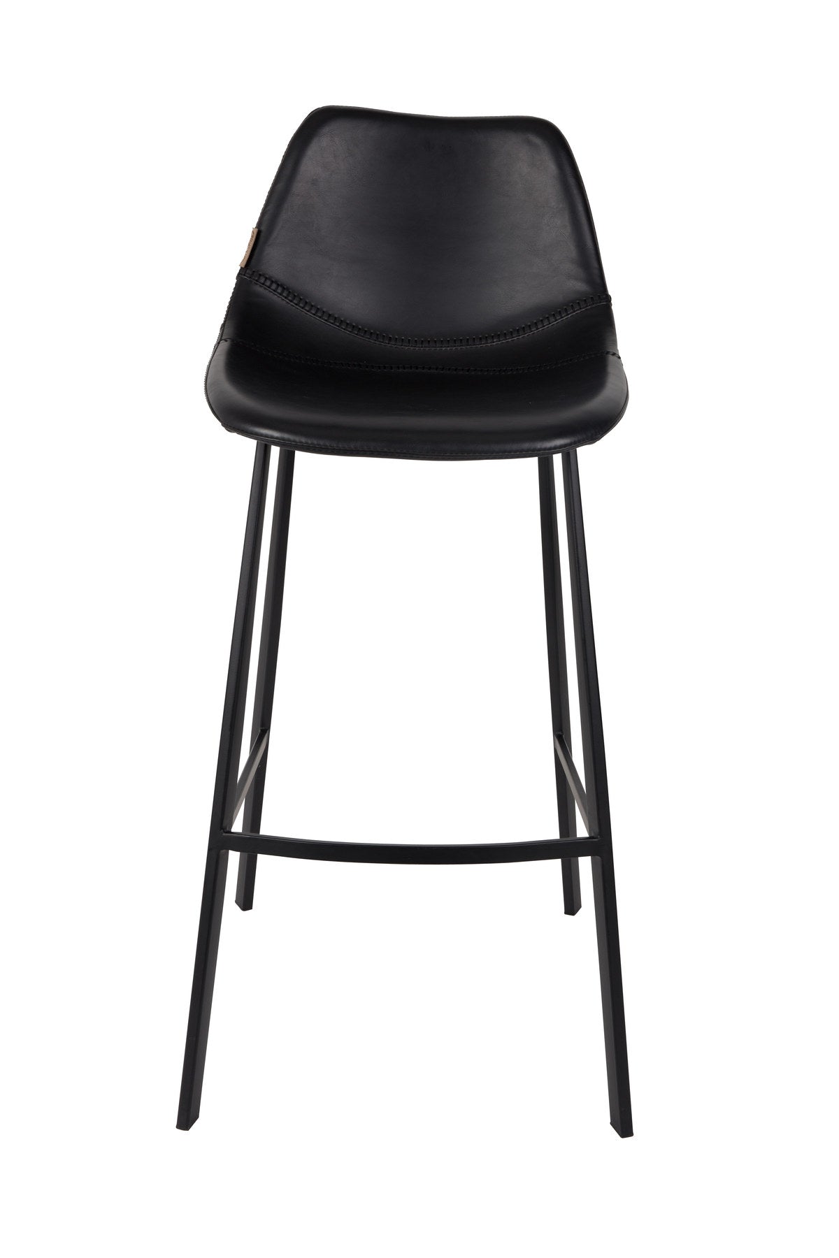 Barstuhl Franky in Schwarz / Kunstleder präsentiert im Onlineshop von KAQTU Design AG. Barstuhl ist von Dutchbone