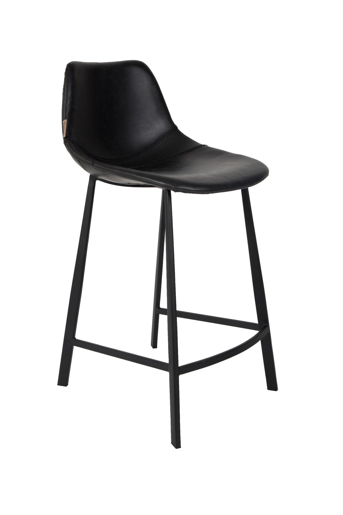 Barstuhl Franky in Schwarz / Kunstleder präsentiert im Onlineshop von KAQTU Design AG. Barstuhl ist von Dutchbone