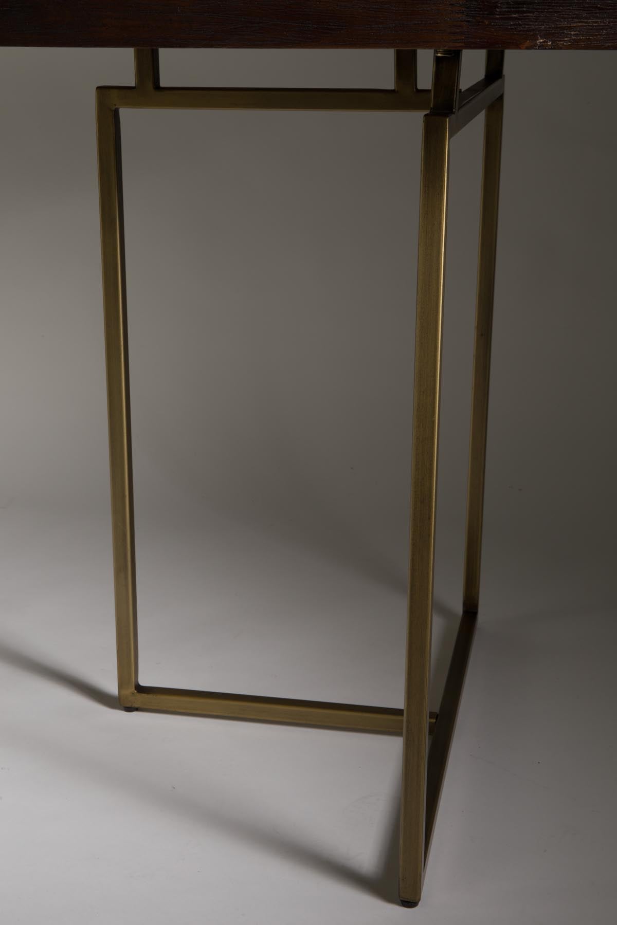 Tisch Class in Braun/Messing präsentiert im Onlineshop von KAQTU Design AG. Esstisch ist von Dutchbone