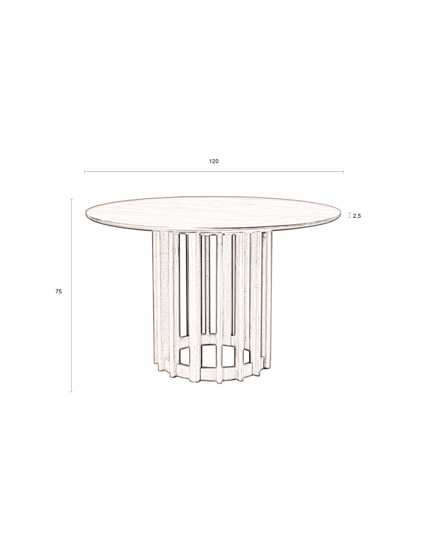 Tisch Barlet in Walnuss präsentiert im Onlineshop von KAQTU Design AG. Esstisch ist von Dutchbone